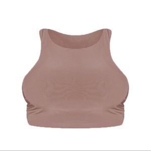Nude racer back crop top
